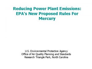 Reducing Power Plant Emissions EPAs New Proposed Rules