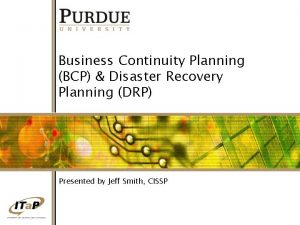 Business Continuity Planning BCP Disaster Recovery Planning DRP