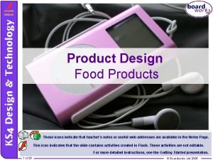 Product Design Food Products These icons indicate that