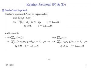 Relation between P D q OR1 2012 1