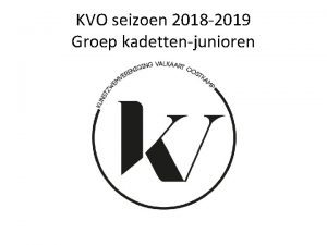 KVO seizoen 2018 2019 Groep kadettenjunioren KVO staat