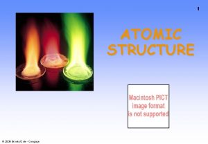 1 ATOMIC STRUCTURE 2009 BrooksCole Cengage Atomic Structure