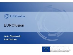 EUROfusion Joo Figueiredo EUROfusion Programme Management Unit ITER