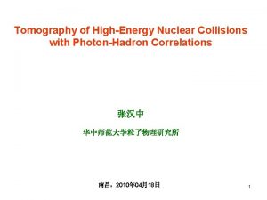 Tomography of HighEnergy Nuclear Collisions with PhotonHadron Correlations