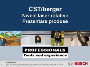 Aparate de msur Nivele laser rotative CSTberger Nivele