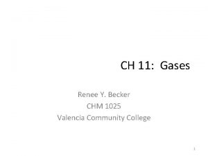 CH 11 Gases Renee Y Becker CHM 1025