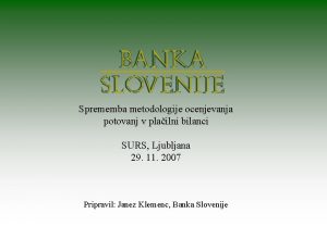 Sprememba metodologije ocenjevanja potovanj v plailni bilanci SURS