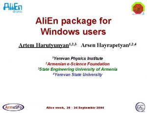 Ali En package for Windows users Artem Harutyunyan