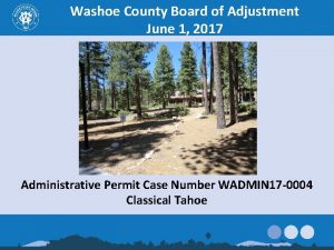Washoe County Board of Adjustment June 1 2017