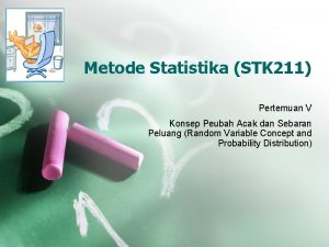 Metode Statistika STK 211 Pertemuan V Konsep Peubah