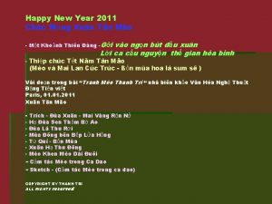 Happy New Year 2011 Chc Mng Xun Tn