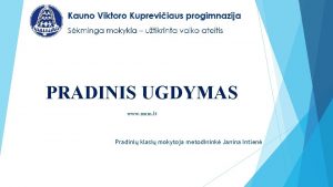 PRADINIS UGDYMAS www smm lt Pradini klasi mokytoja