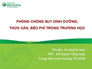 PHNG CHNG SUY DINH DNG THA C N