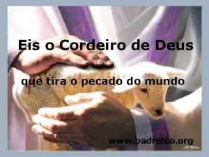 Eis o Cordeiro de Deus que tira o