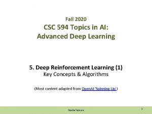 Fall 2020 CSC 594 Topics in AI Advanced