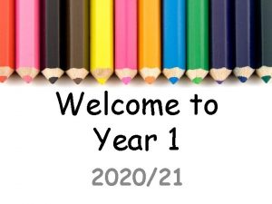 Welcome to Year 1 202021 The Team Mr