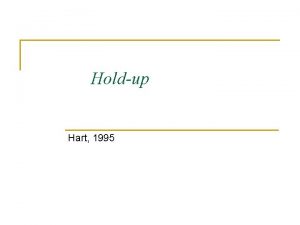 Holdup Hart 1995 Referncias Bibliogrficas n n Paul