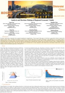 Analysis and DecisionMaking of Regional Economic Vitality Yupu