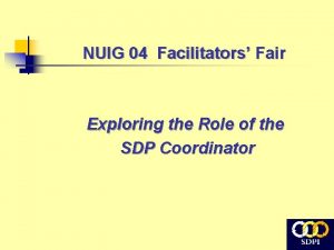 NUIG 04 Facilitators Fair Exploring the Role of