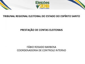 TRIBUNAL REGIONAL ELEITORAL DO ESTADO DO ESPRITO SANTO