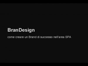 Bran Design come creare un Brand di successo