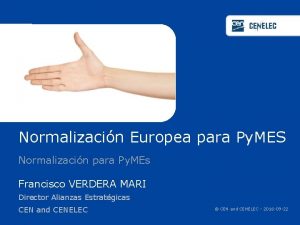 Normalizacin Europea para Py MES Normalizacin para Py