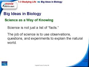 1 3 Studying Life Big Ideas in Biology