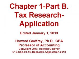 Chapter 1 Part B Tax Research Application Edited
