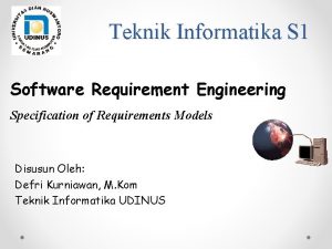 Teknik Informatika S 1 Software Requirement Engineering Specification