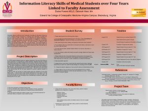 Information Literacy Skills of Medical Students over Four