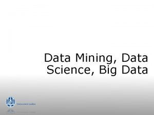 Data Mining Data Science Big Data Data Science