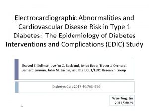 Electrocardiographic Abnormalities and Cardiovascular Disease Risk in Type