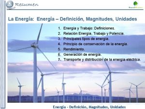 La Energa Energa Definicin Magnitudes Unidades 1 2