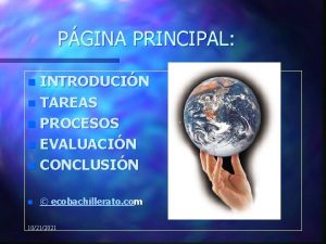 PGINA PRINCIPAL INTRODUCIN n TAREAS n PROCESOS n