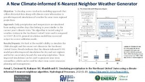 A New Climateinformed KNearest Neighbor Weather Generator Objective