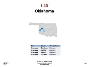 I40 Oklahoma State Oklahoma County Beckham Caddo Custer