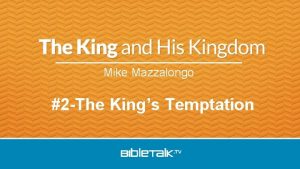 Mike Mazzalongo 2 The Kings Temptation Baby Jesus