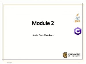 Module 2 Static Class Members 10212021 1 Overview