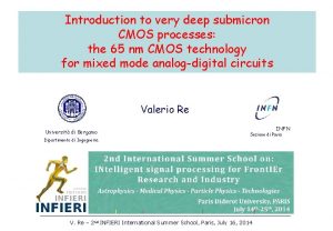 Introduction to very deep submicron CMOS processes the
