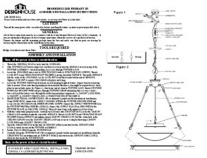 BROOKINGS LED PENDANT SN ASSEMBLYINSTALLATION INSTRUCTIONS DHI SKU578542