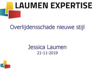 Overlijdensschade nieuwe stijl Jessica Laumen 21 11 2019