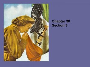 Chapter 30 Section 3 Benito Mussolini THE RISE