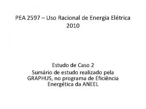 PEA 2597 Uso Racional de Energia Eltrica 2010