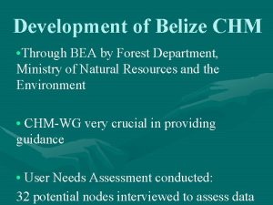 Development of Belize CHM Through BEA by Forest