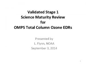 Validated Stage 1 Science Maturity Review for OMPS