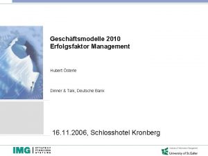 Geschftsmodelle 2010 Erfolgsfaktor Management Hubert sterle Dinner Talk