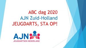 ABC dag 2020 AJN ZuidHolland JEUGDARTS STA OP