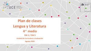 Plan de clases Lengua y Literatura 4 medio