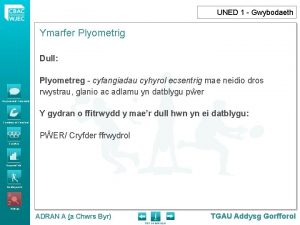 UNED 1 Gwybodaeth Ymarfer Plyometrig Dull Plyometreg cyfangiadau