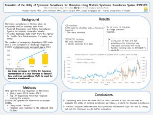 Evaluation of the Utility of Syndromic Surveillance for